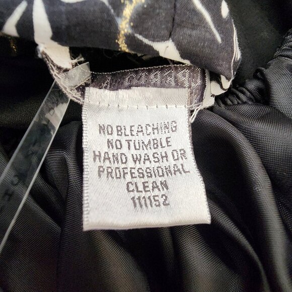 Alberto Makali Mini Skirt Bubble Ruffle Silk Blend Boho A-Line Black White Sz 6 - Picture 8 of 8